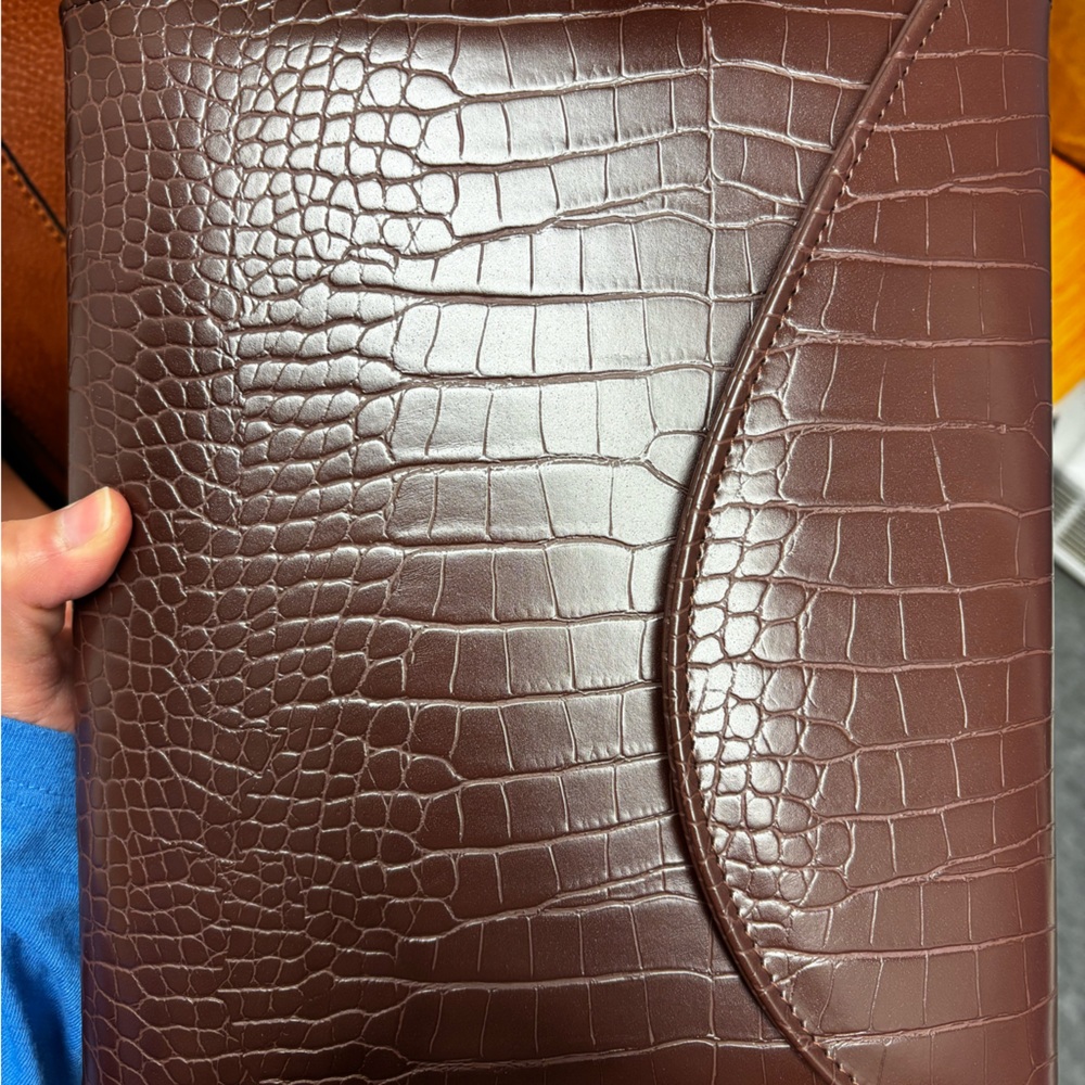 Chocolate Brown Crocodile A5 6-Ring Planner